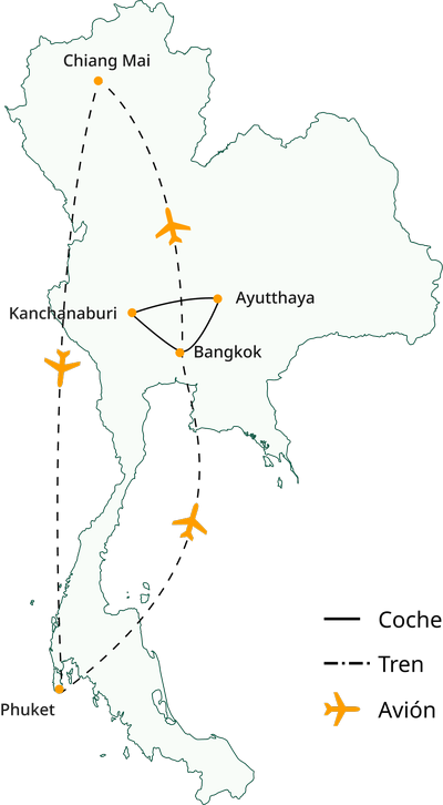 Tailandia en 12 días: viaje clásico de norte a sur