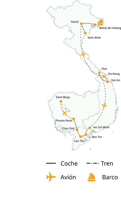 Vietnam y Camboya en 15 días: de Bahía de Halong a Angkor