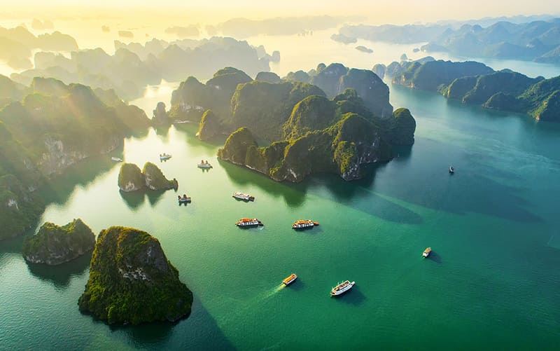 Ha Long Bays breathtaking panorama 