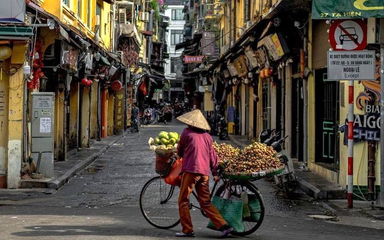 Un rincón lindo en el casco antiguo de Hanói