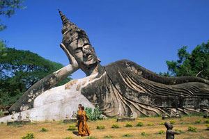 Buddha Park, located on the Mekong River